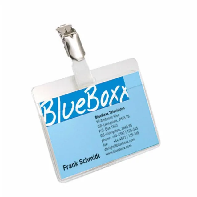durable-duracard-porte-badge-clip-m-tallique-60-x-90-mm-bleu-bo-te-de-25 image 1