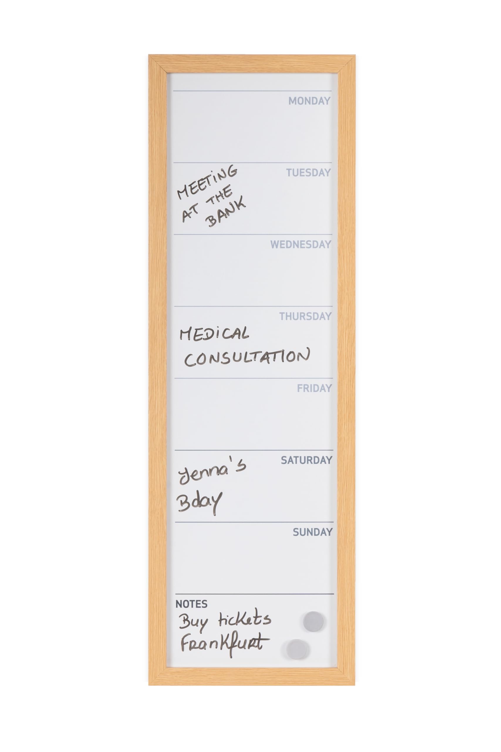 bi-office-maya-tableau-planning-vertical-magn-tique-effa-able-60-x-20-cm-pin image 1