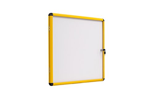 bi-office-exhibit-vitrine-d-int-rieur-murale-6-x-a4-cadre-aluminium-jaune-fond-m image 6