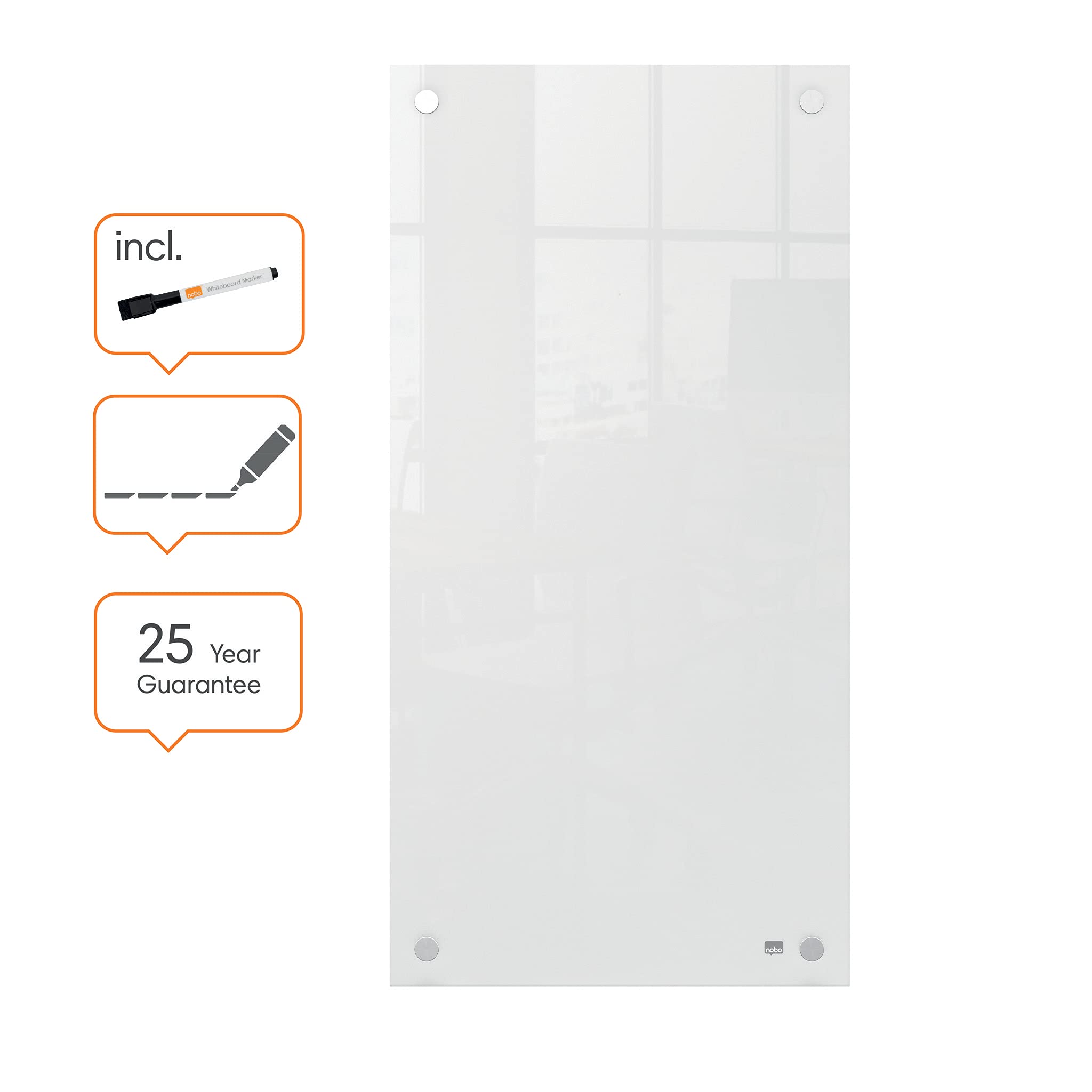 nobo-1915603-petit-tableau-en-verre-blanc-sans-cadre-300-x-600-mm-feutre image 4
