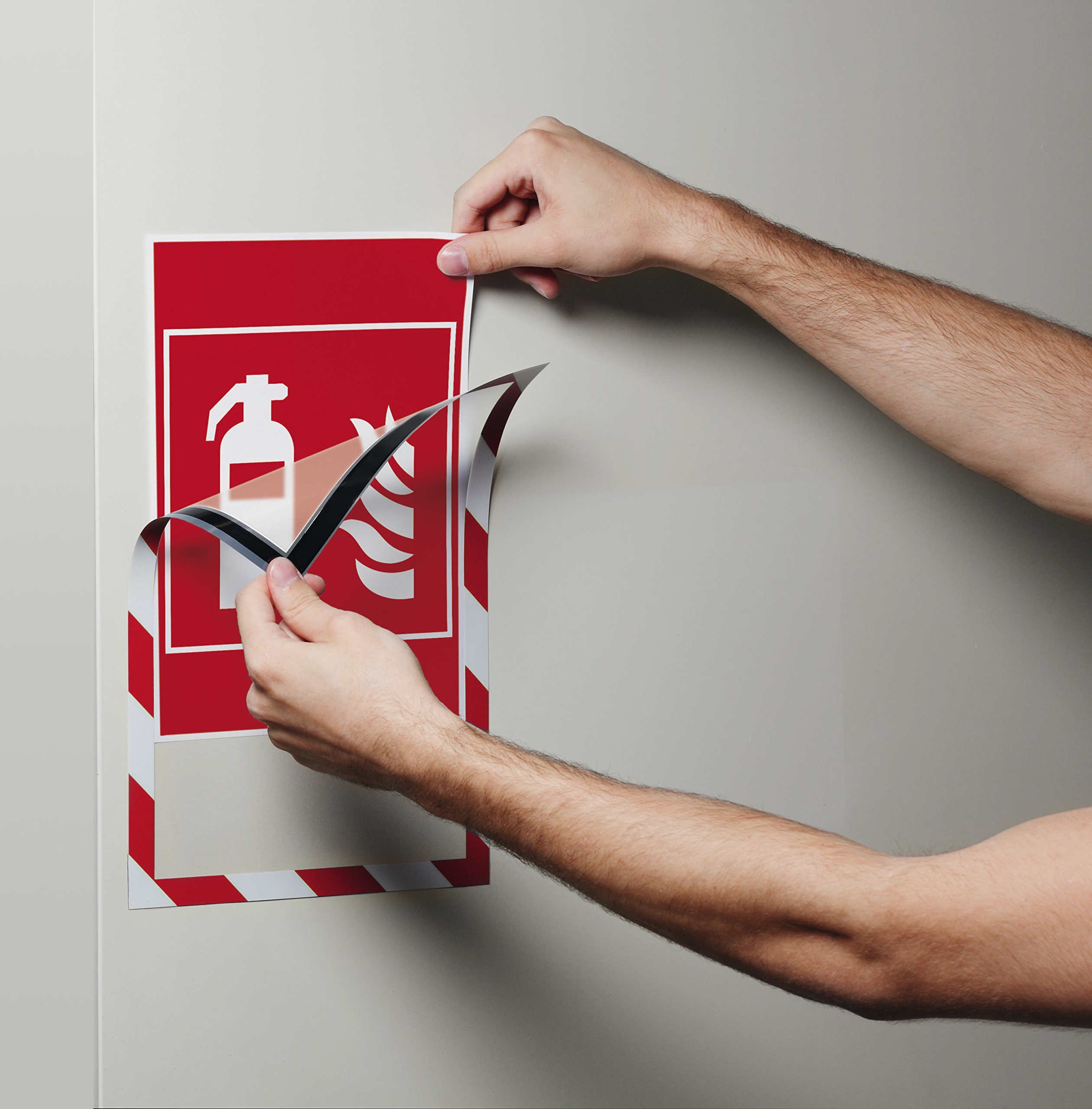 durable-duraframe-magnetic-security-cadre-affichage-a4-rouge-blanc-lot-de-5 image 6