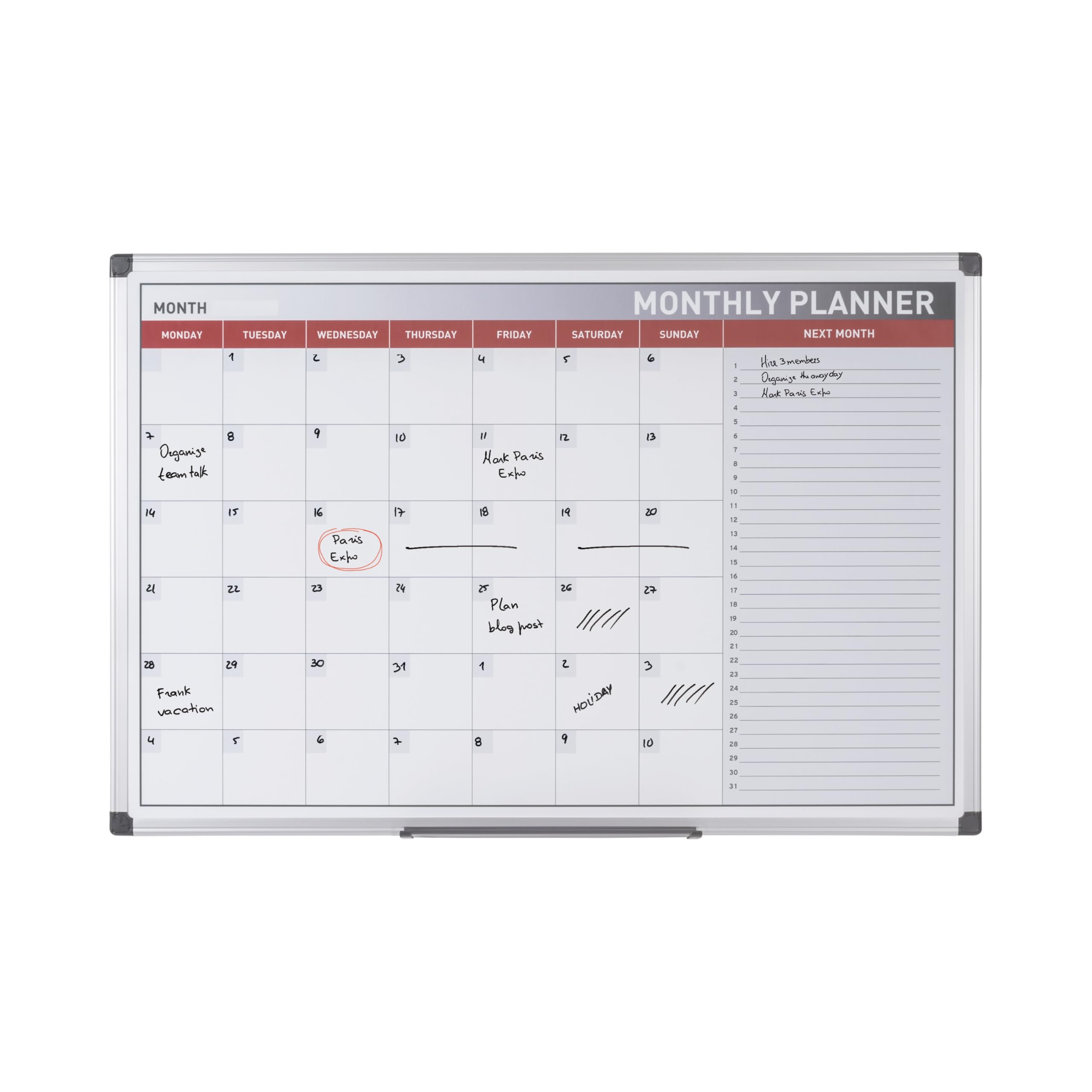 bi-office-maya-planificateur-mensuel-magn-tique-60-x-45-cm-cadre-aluminium image 4