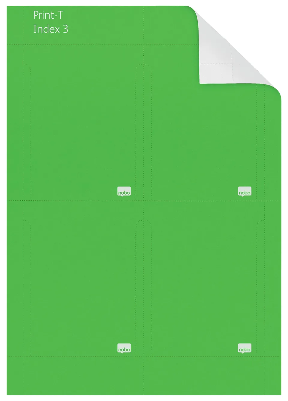 nobo-premium-plus-fiches-t-indice-3-imprimables-a7-vert-20-feuilles image 1