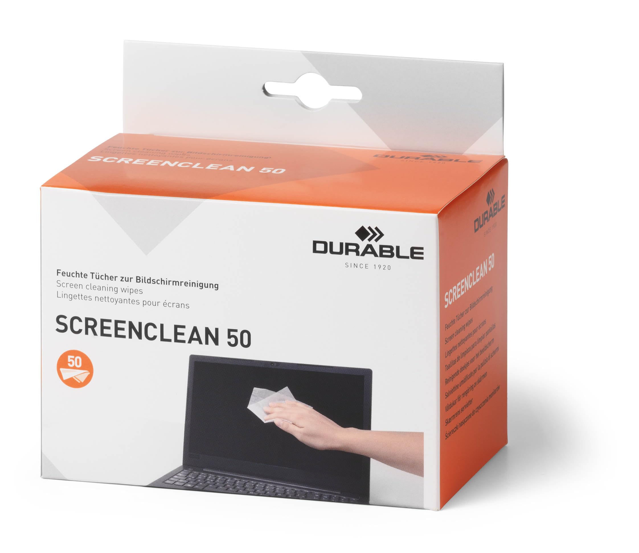 durable-screenclean-bo-te-de-50-lingettes-multi-surfaces-individuelles image 2