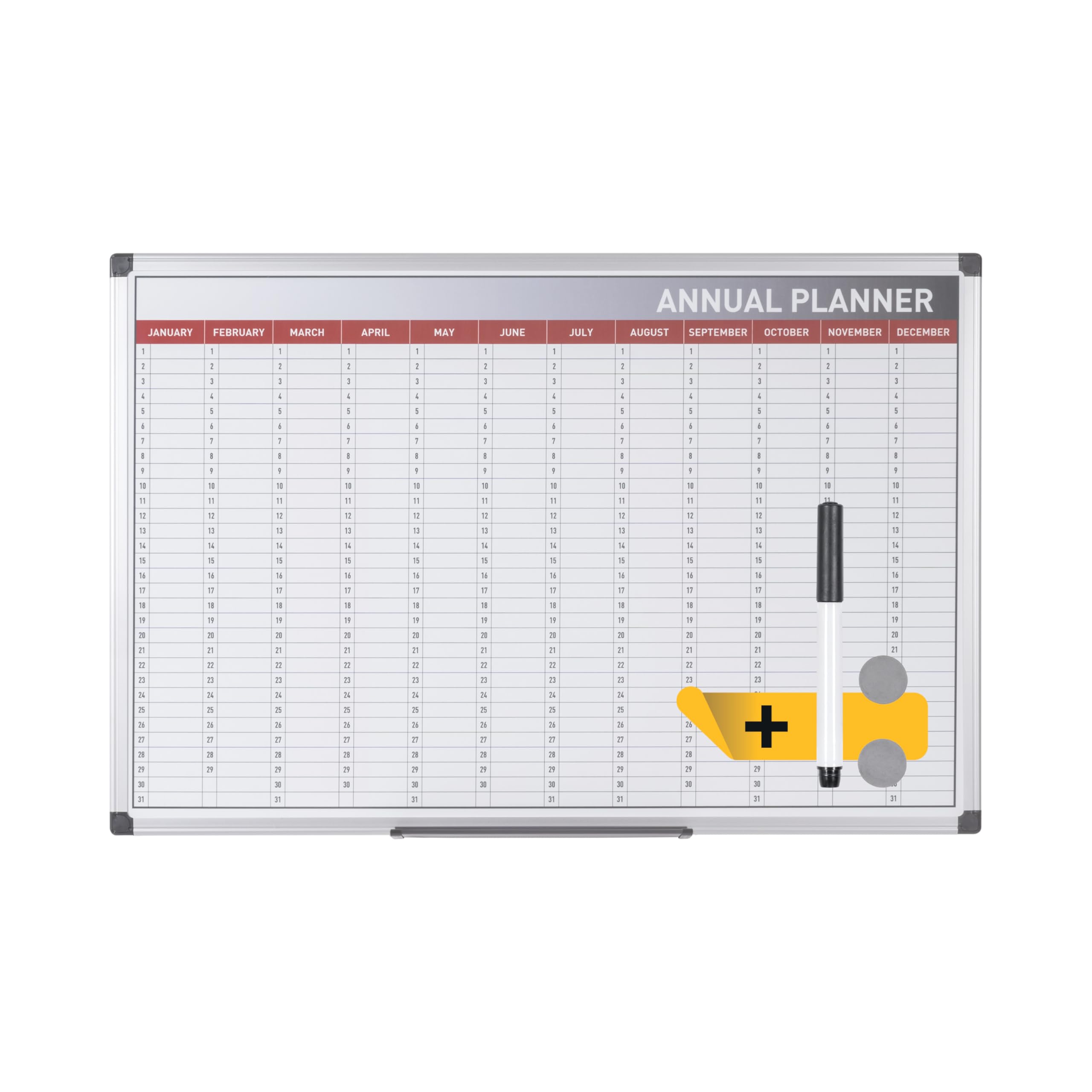 bi-office-ga0360170-planificateur-annuel-magn-tique-90x60-cm-366-jours image 1