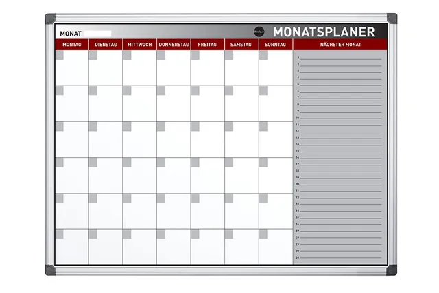 bi-office-earth-maya-planificateur-mensuel-magn-tique-90-x-60-cm-cadre-aluminium image 1