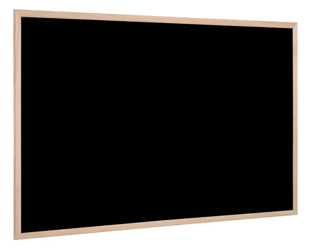 bi-office-tableau-noir-craie-cadre-pin-90-x-60-cm-basic image 1