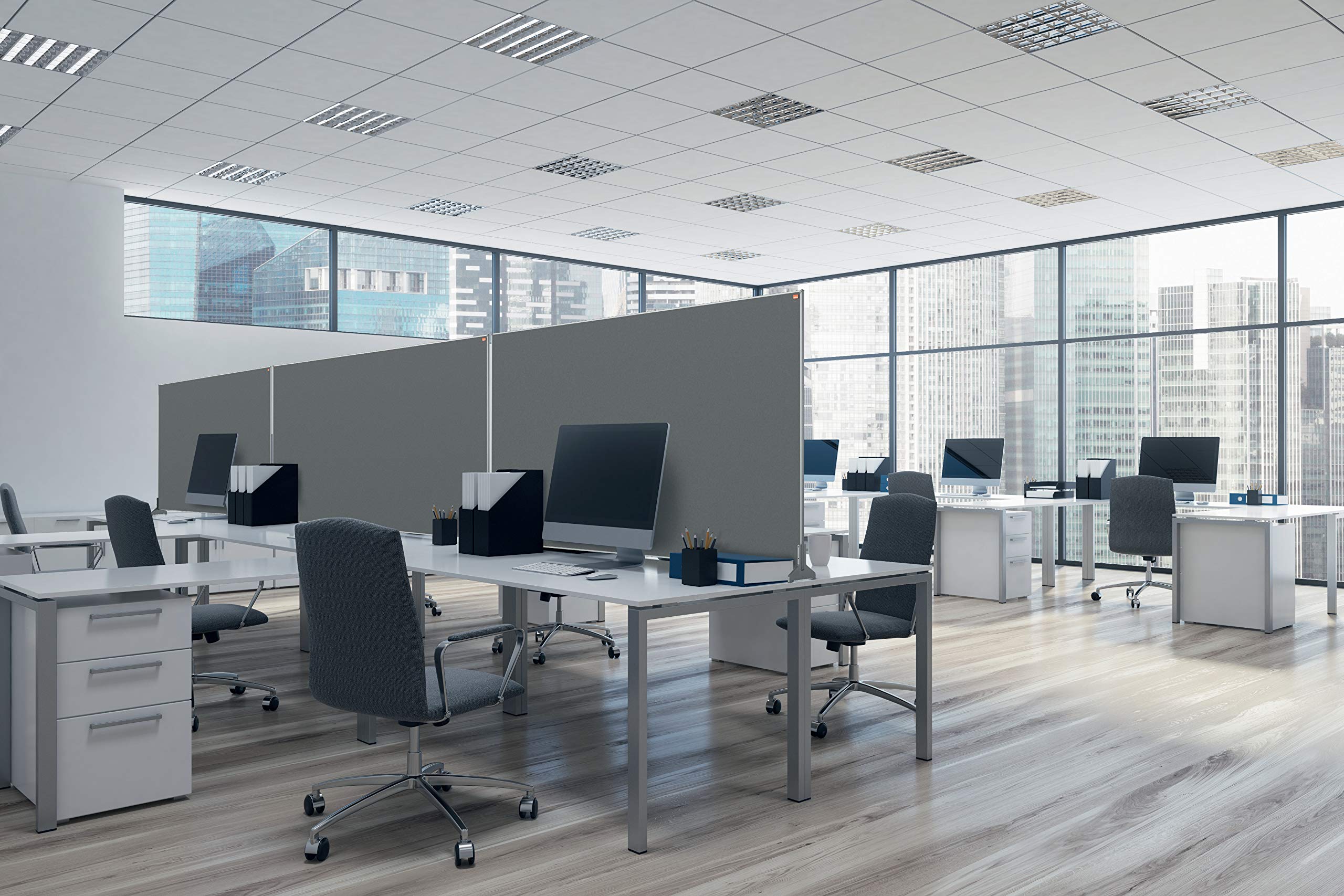 nobo-impression-pro-s-parateur-de-bureau-feutre-rouge-1400x1000-mm-cloison-et-ta image 4