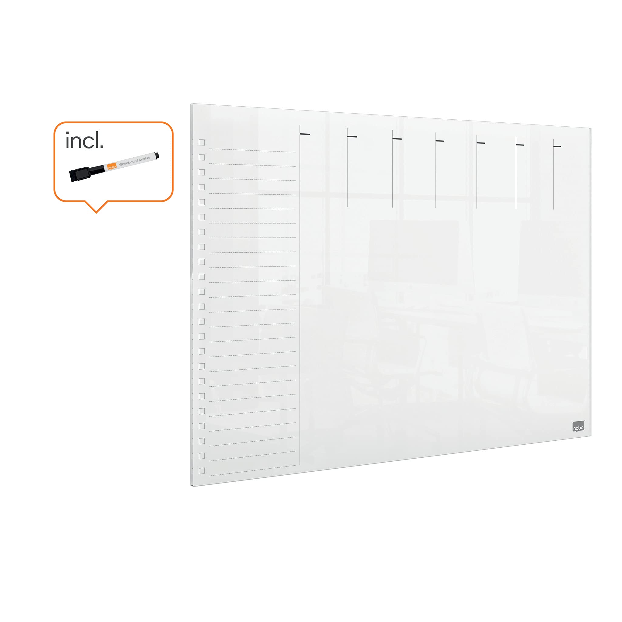 nobo-essence-mini-tableau-agenda-semainier-transparent-acrylique-a3-297-x-420-mm image 3