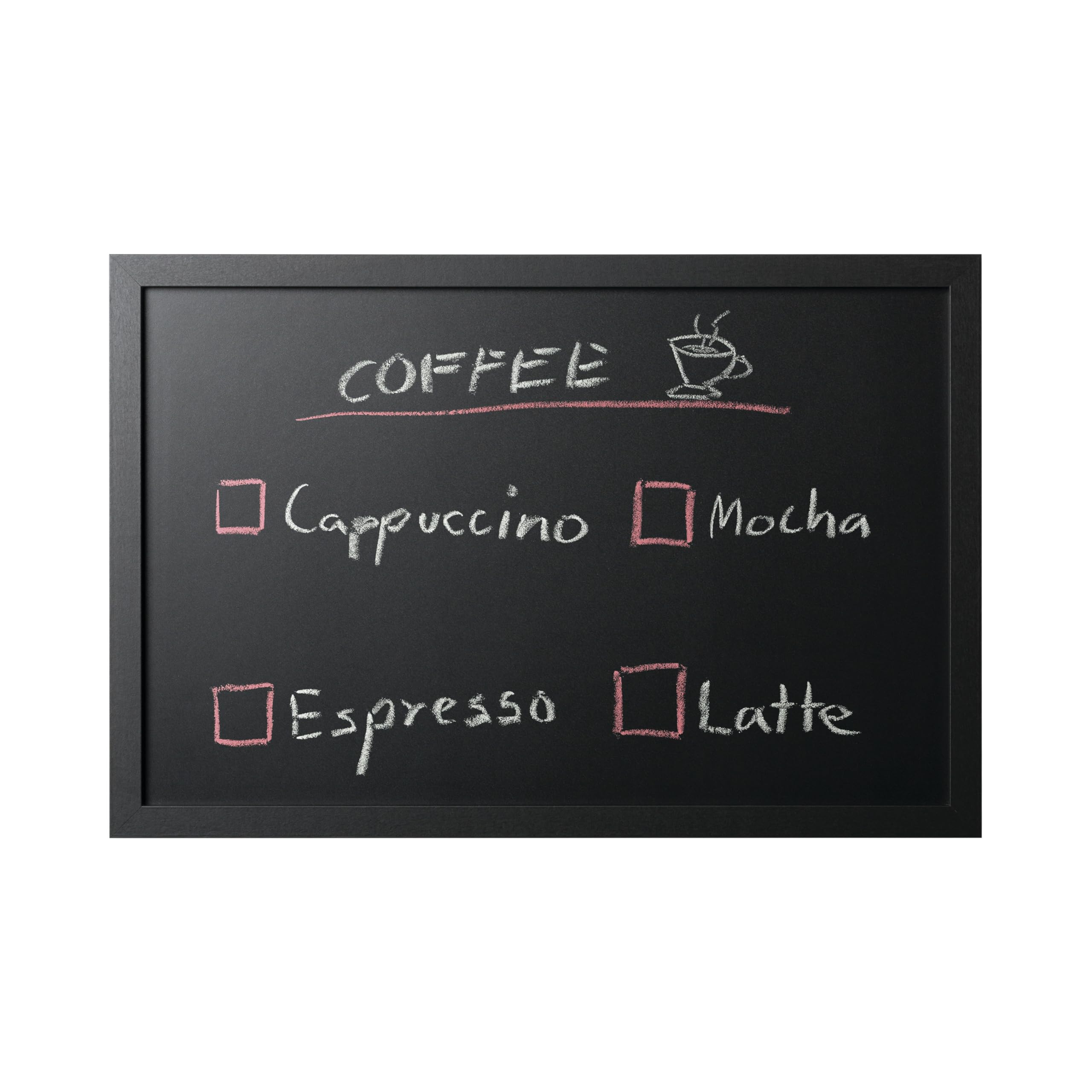bi-office-back2chalk-essentials-tableau-craie-noir-avec-cadre-en-mdf-noir-mat-60 image 1
