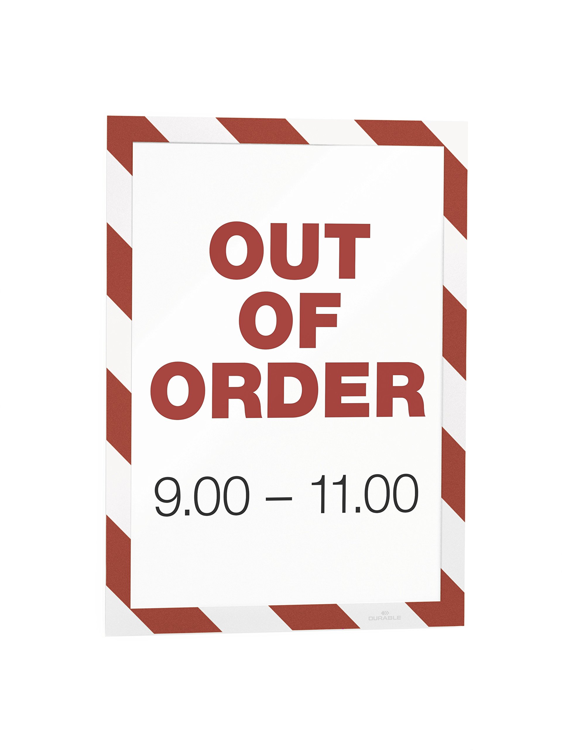 durable-duraframe-magnetic-security-cadre-affichage-a4-rouge-blanc-lot-de-5 image 3