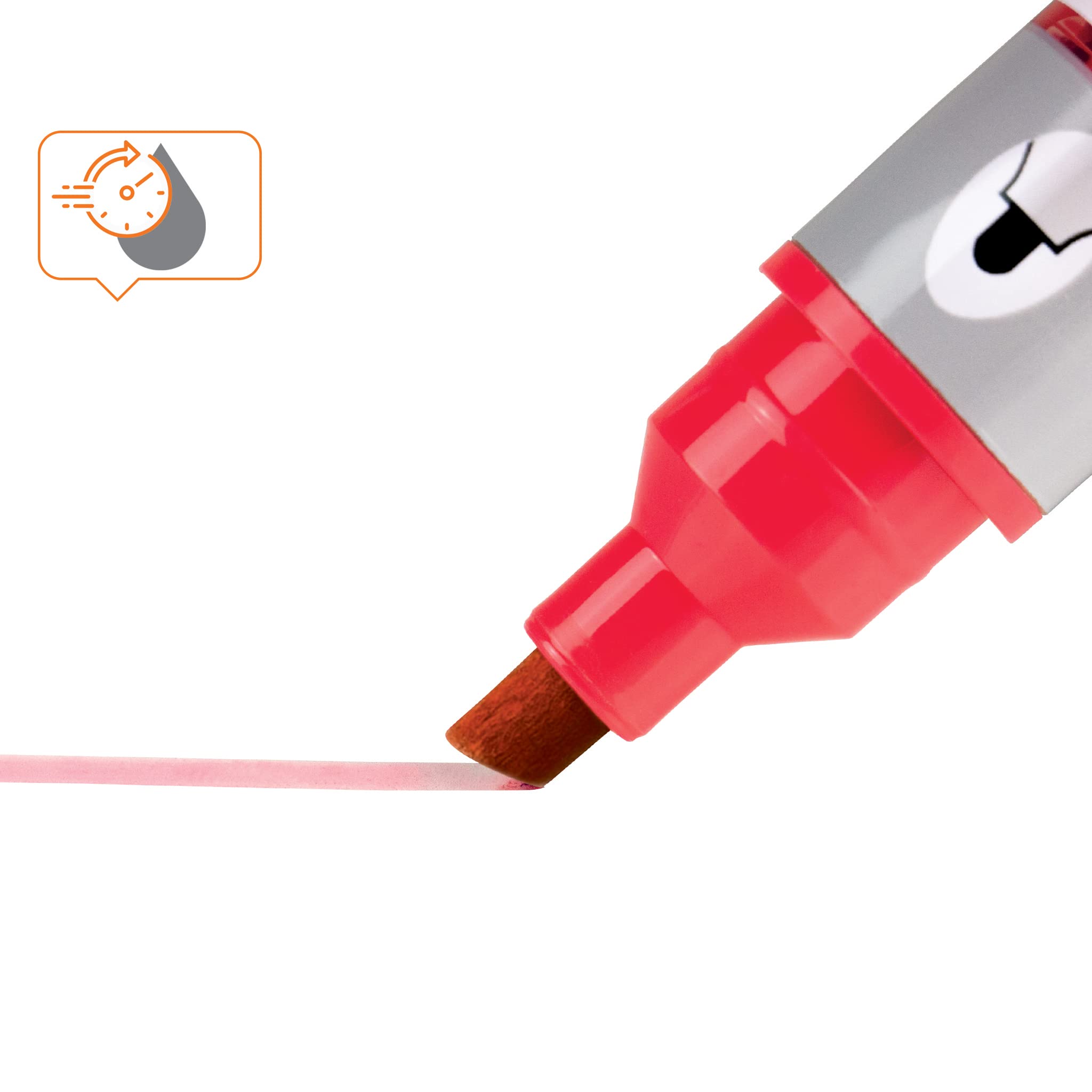 nobo-liquid-ink-lot-de-10-marqueurs-tableau-blanc-pointe-biseaut-e-4-mm-rouge-19 image 4