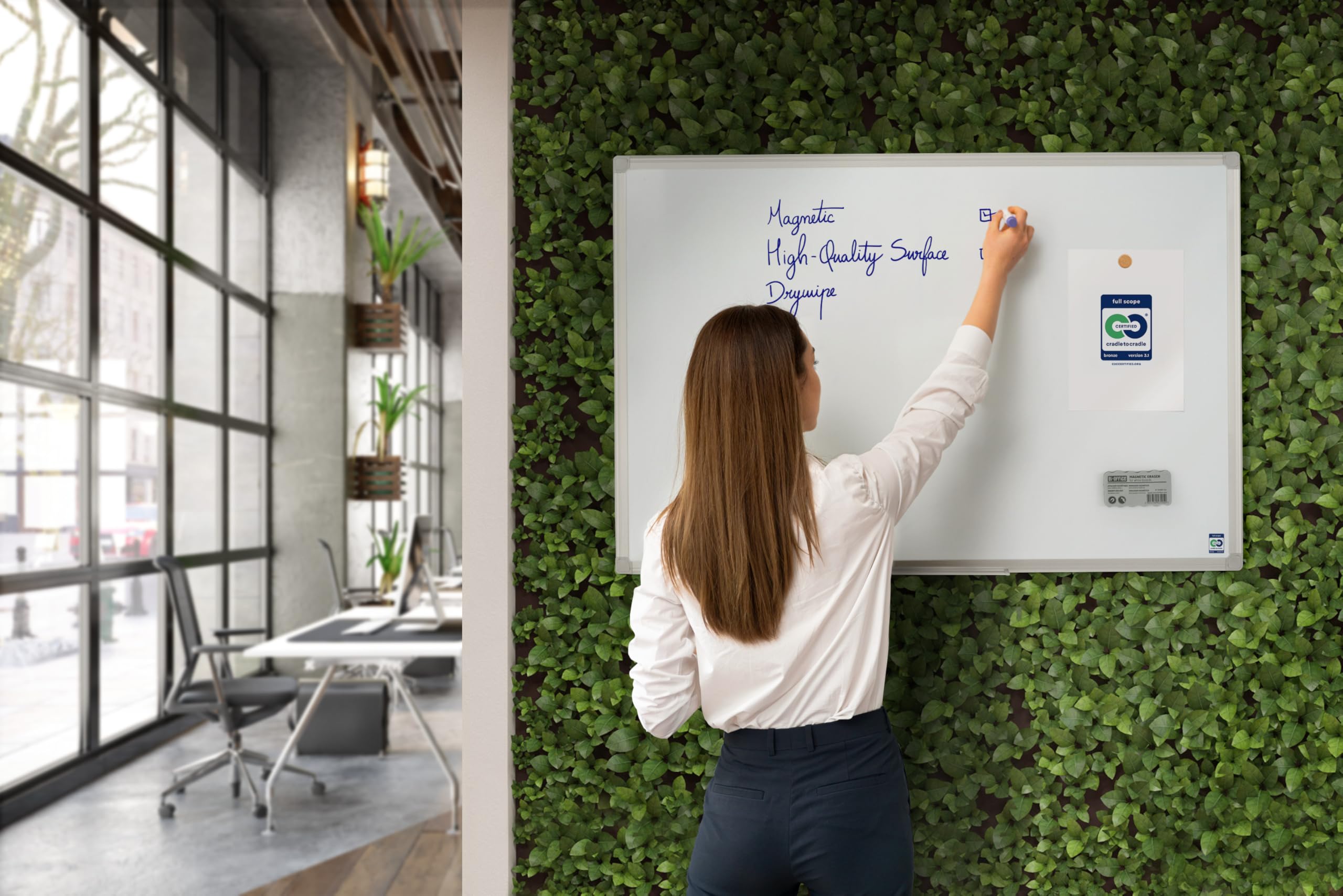 bi-office-earth-tableau-blanc-magn-tique-90-x-60-cm-acier-laqu-cadre-aluminium-r image 8