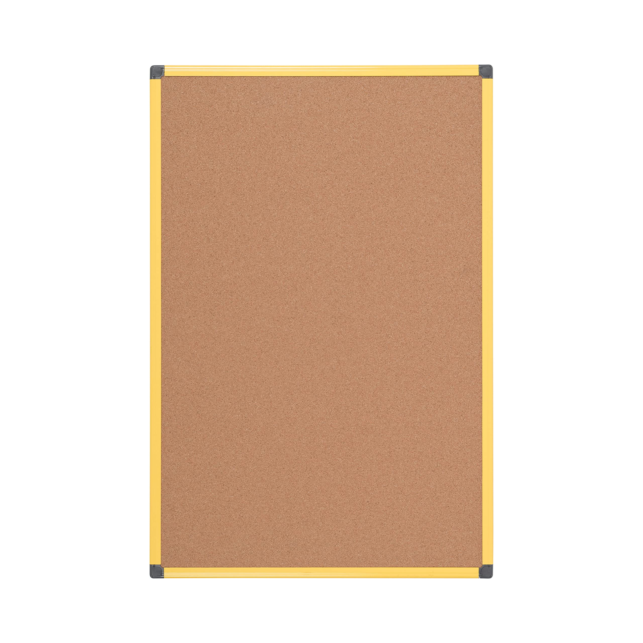 bi-office-maya-tableau-d-affichage-li-ge-90-x-60-cm-cadre-aluminium-jaune image 5