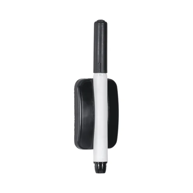 bi-office-marqueur-tableau-blanc-noir-magn-tique-avec-effaceur-130-x-40-mm image 1