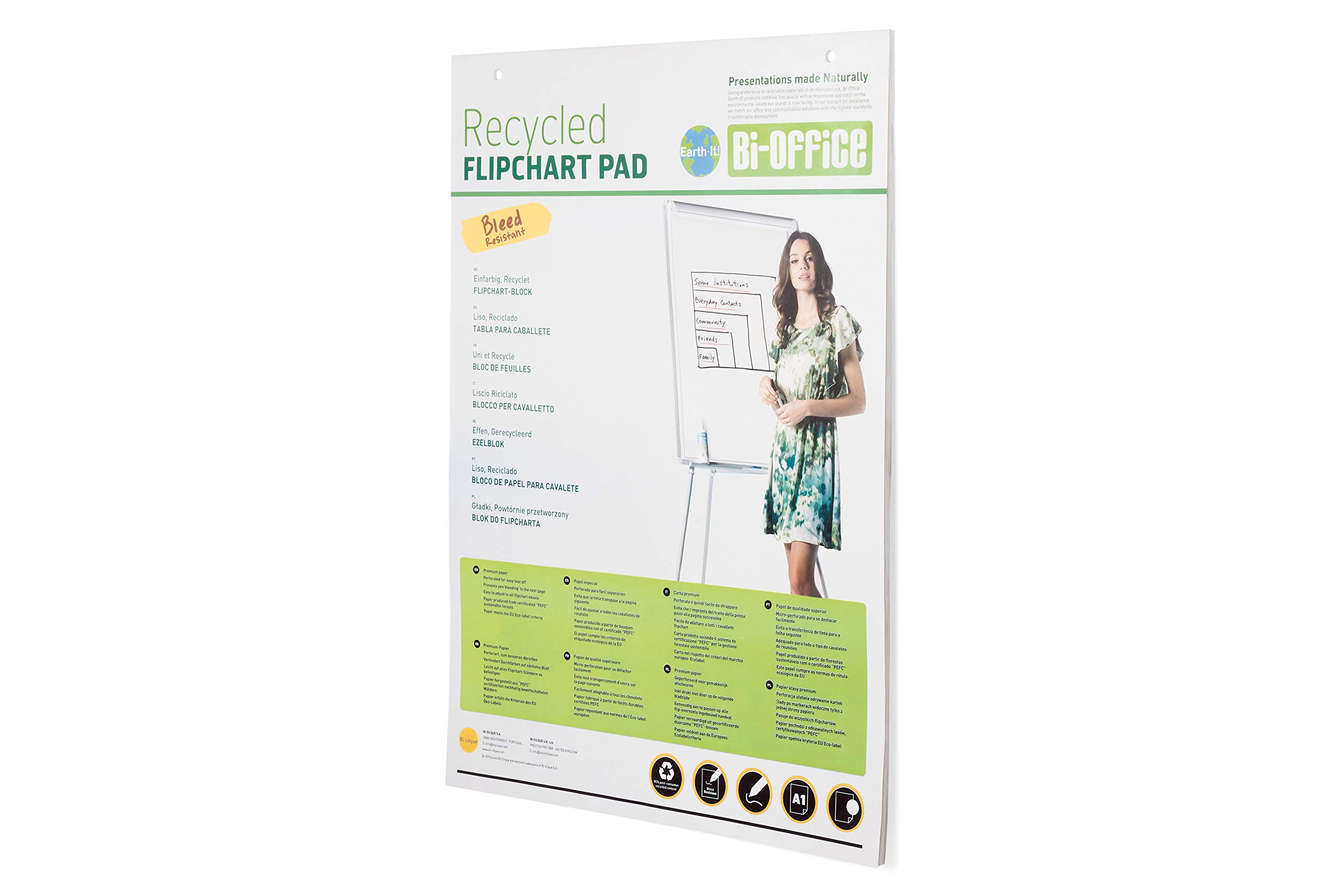 bi-office-earth-lot-de-5-blocs-papier-recycl-chevalet-conf-rence-a1-20-feuilles- image 2